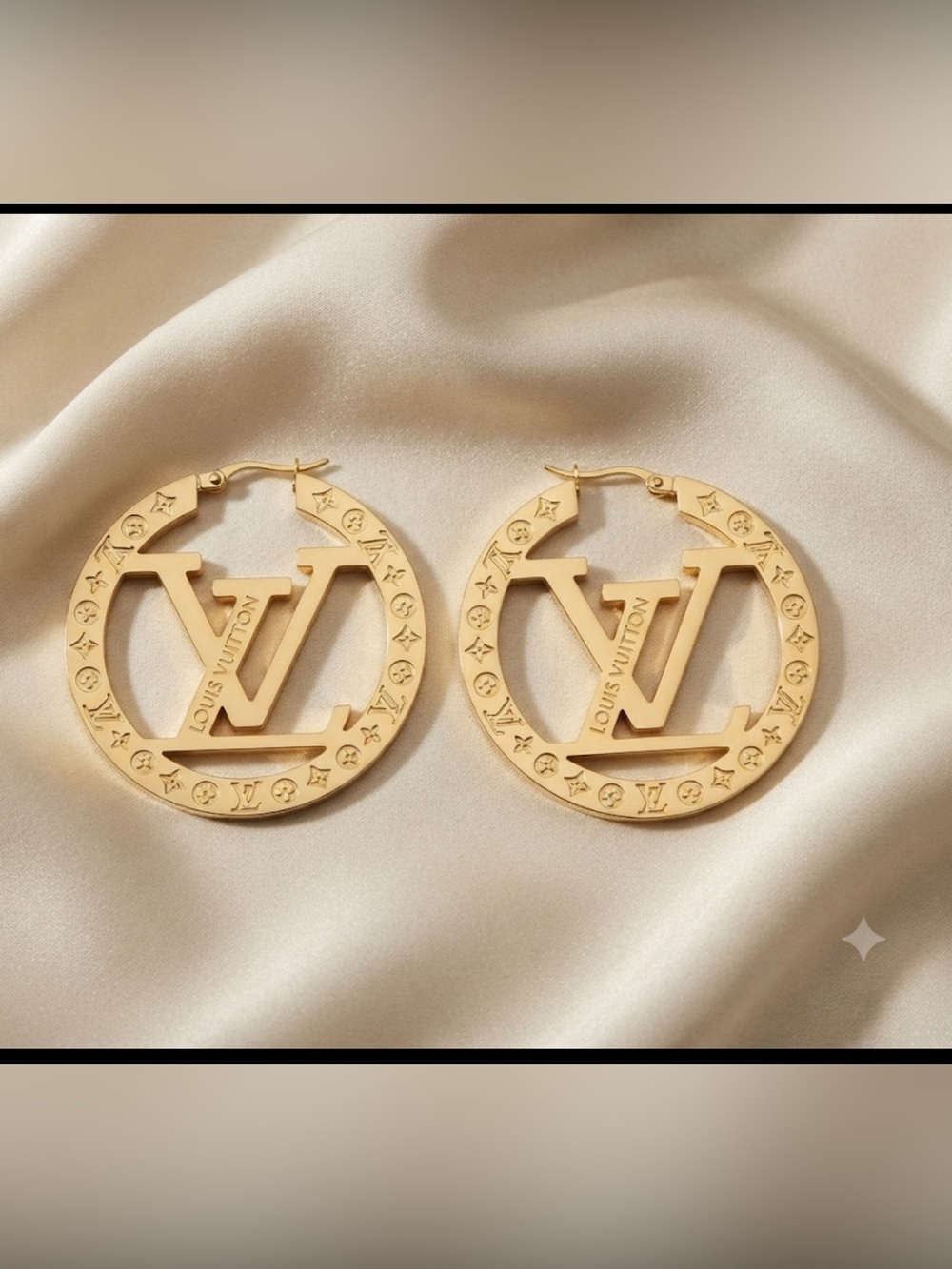 Brand New ! Monogram Hoop Earrings